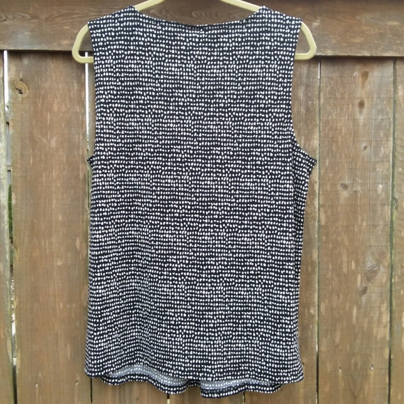 Ann Taylor Factory Career Tank Navy Dots Large NWT - Picture 3 of 7